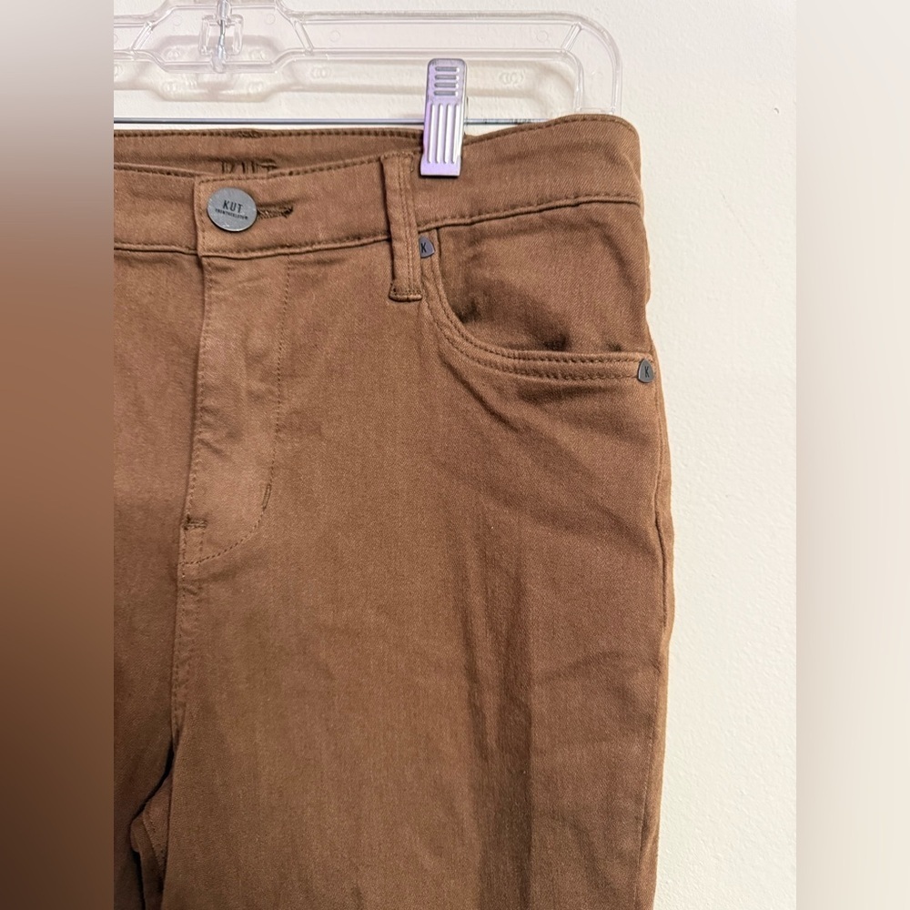 Kut From The Kloth Brown High Rise Ankle Skinny Jeans 0 - Picture 2 of 7